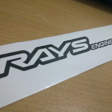 JDM Style Sticker rays engineering  rays engineering 15cm x 2cm